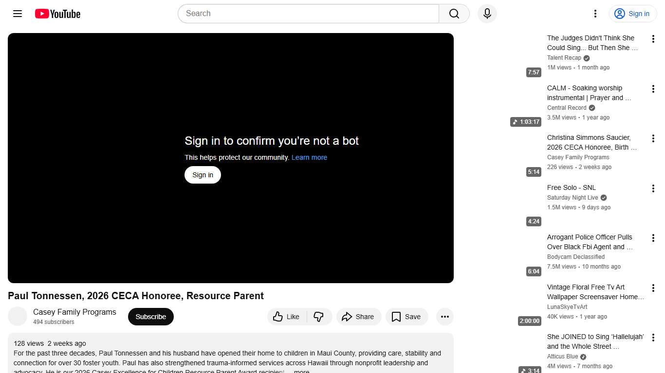 Paul Tonnessen, 2026 CECA Honoree, Resource Parent - YouTube